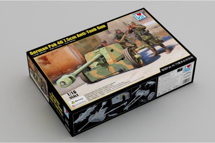1:16 I Love Kit 61608 Duitse PaK 40 - 7,5cm Antitankkanon WWII - Artillerie - Truilo61608 1 - TRUILO61608
