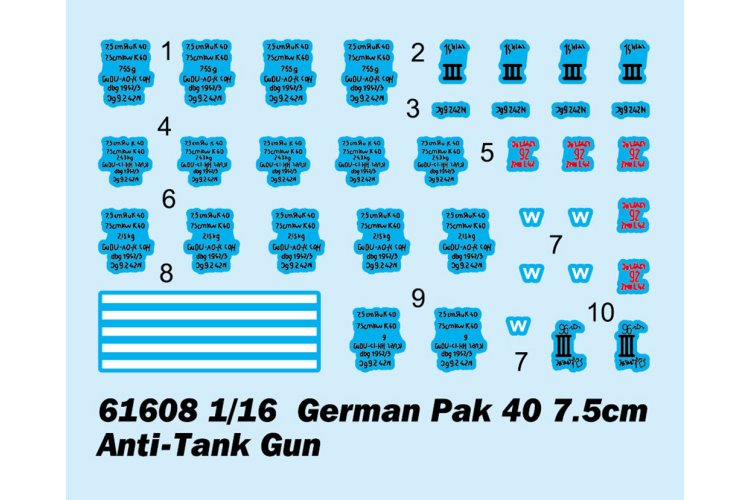 1:16 I Love Kit 61608 Duitse PaK 40 - 7,5cm Antitankkanon WWII - Artillerie - Truilo61608 3 - TRUILO61608