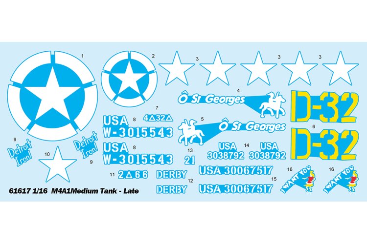 1:16 I Love Kit 61617 Sherman M4A1 Medium Tank - Late - Truilo61617 3 - TRUILO61617