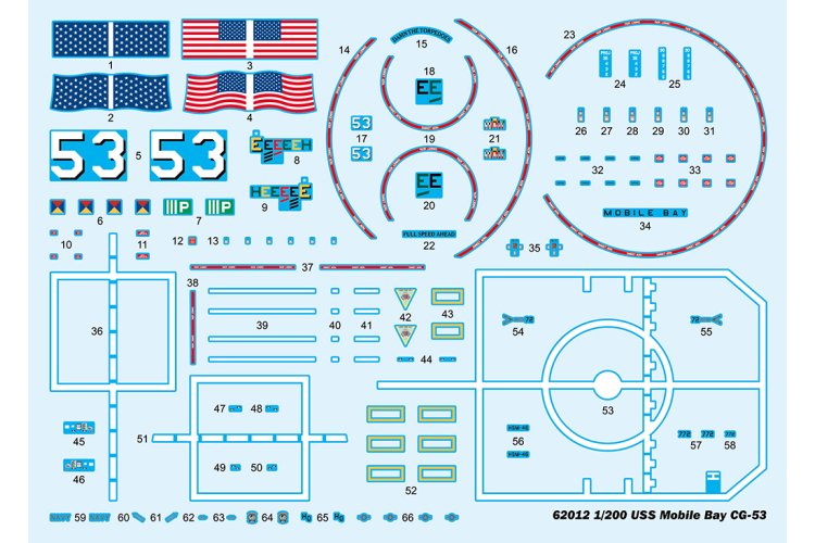 1:200 I Love Kit 62012 USS Mobile Bay CG-53 - Ticonderoga-class - American Guided Missile Cruiser - Truilo62012 3 - TRUILO62012
