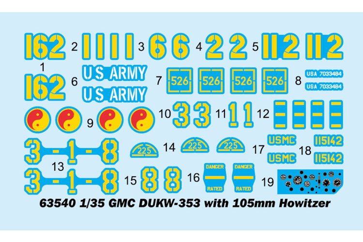 1:35 I Love Kit 63540 GMC DUKW-353 with 105mm Howitzer - Military Vehicle - Truilo63540 3 - TRUILO63540