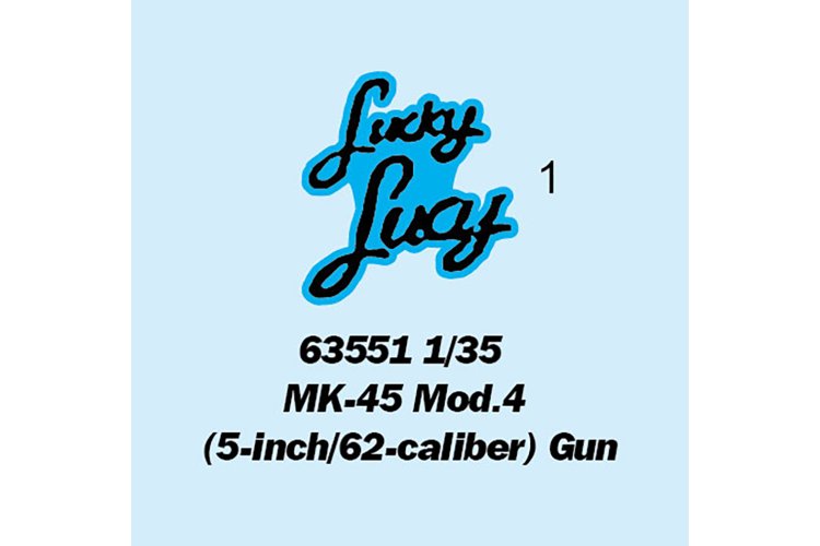 1:35 I Love Kit 63551 MK-45 Mod.4 Gun - 5-inch/62-caliber - Cannon - Truilo63551 3 - TRUILO63551