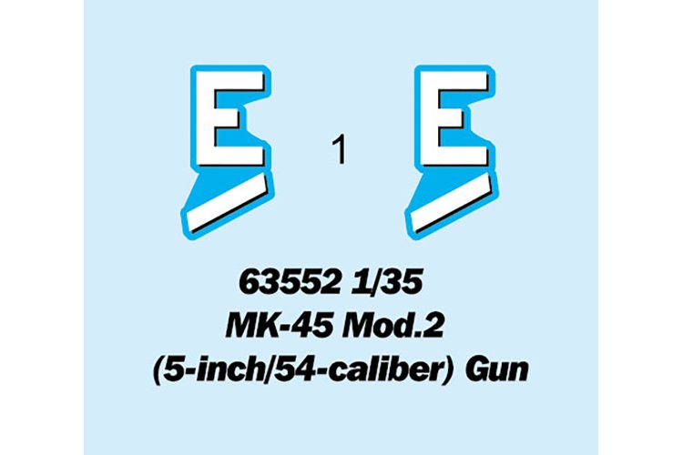 1:35 I Love Kit 63552 MK-45 Mod.2 Gun - 5-inch/54-caliber - Cannon - Truilo63552 3 - TRUILO63552