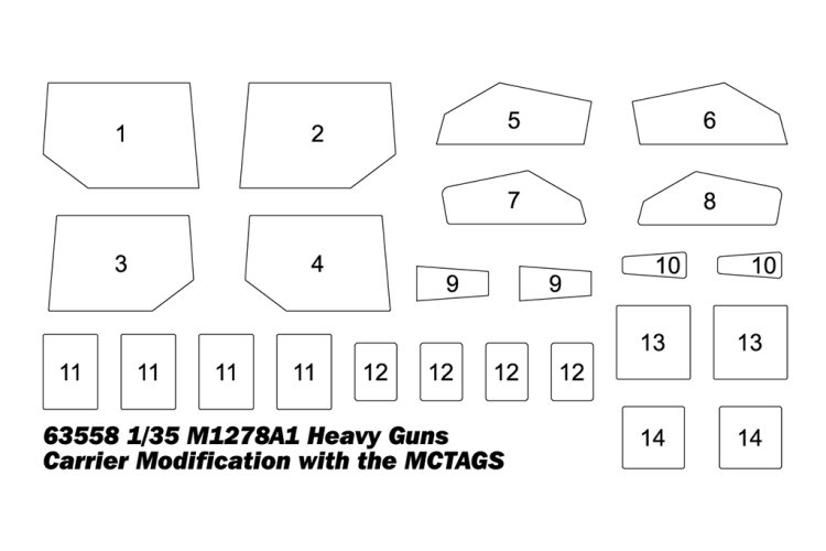 1:35 I Love Kit 63558 M1278A1 Heavy Guns Carrier (JLTV) with MCTAGS &ndash; American Modern Armoured Vehicle - Truilo63558 4 - TRUILO63558
