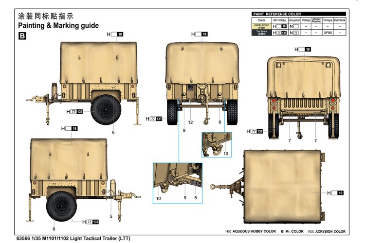 1:35 I Love Kit 63566 M1101/1102 Lichte tactische aanhangwagen (LTT) - Truilo63566 5 - TRUILO63566