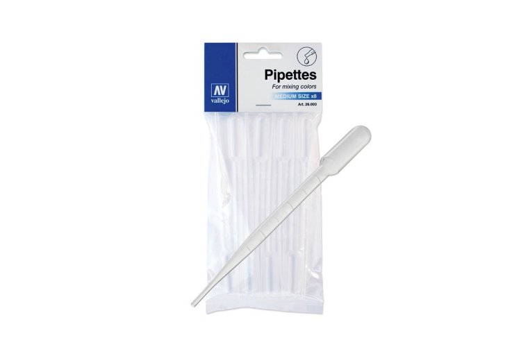 Vallejo 26003 Pipettes - Medium - 3 ml (8 pc) - Val26003 xs - VAL26003-XS