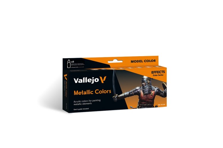Vallejo 70118 Model Color - Metallic Kleuren - Acryl Set 8x18ml - Val70118 xs 1 - VAL70118-XS