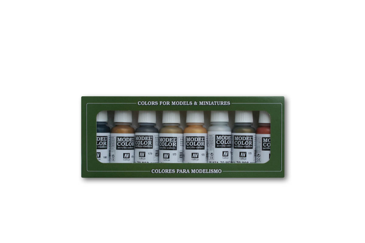 Vallejo 70118 Model Color - Metallic Kleuren - Acryl Set 8x18ml - Val70118 xs - VAL70118-XS