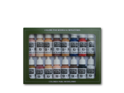 Vallejo 70125 Model Color - Gezicht en Huidskleur Tonen - Acryl Set 16x18ml - Val70125 xs - VAL70125-XS