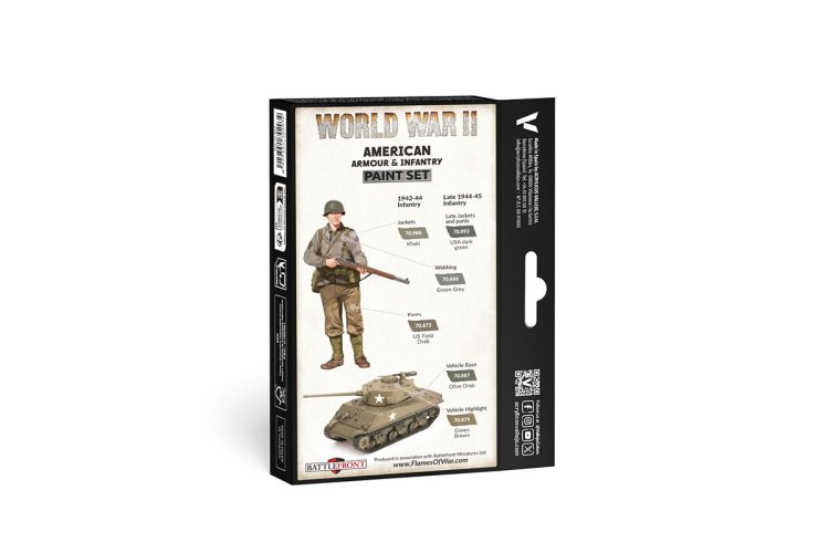 Vallejo 70203 WWII American Tanks and Infantry Color Set &ndash; Acrylic Set &ndash; 6x18ml - Val70203 xs 2 - VAL70203-XS