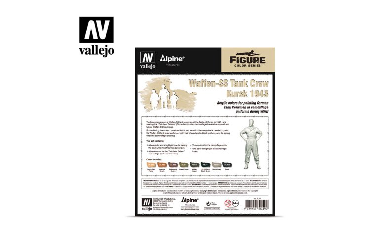 Vallejo 70249 Waffen-SS Tank Crew - Kursk 1943 - Acryl Set - Val70249 3 - VAL70249-XS