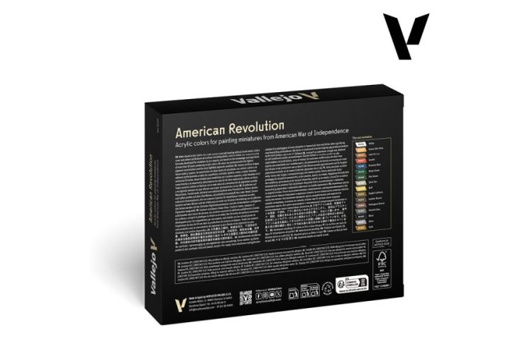 Vallejo 70259 Model Color - American Revolution Colors - Acrylic Set 16x18ml - Val70259 xs 2 - VAL70259-XS
