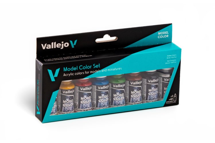 Vallejo 70260 Model Color - Wargame Basic Colors - Acrylic Set 8x18ml - Val70260 xs 1 - VAL70260-XS