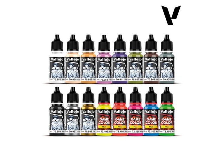 Vallejo 70260 Model Color - Wargame Basic Colors - Acrylic Set 8x18ml - Val70260 xs 3 - VAL70260-XS