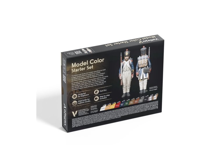 Vallejo 70266 Model Color - Starter Set Kleurenset met 1 Exclusieve Miniatuur en 1 Penseel - Acryl Set 12x18 ml - Val70266 2 - VAL70266