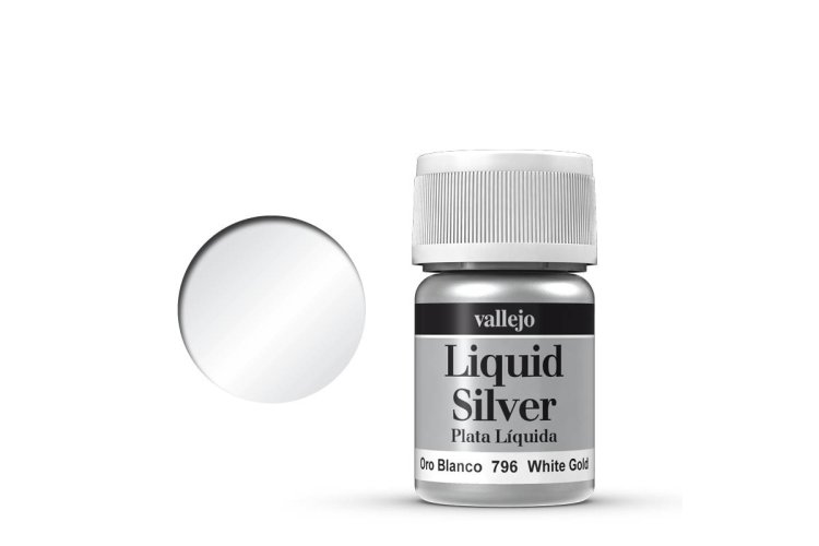 Vallejo 70796 Liquid Silver - White Gold - Val70796 xs - VAL70796-XD