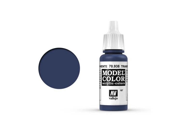 Vallejo 70938 Model Color Transparent Blue - Acryl - Val70938 xs - VAL70938-XS