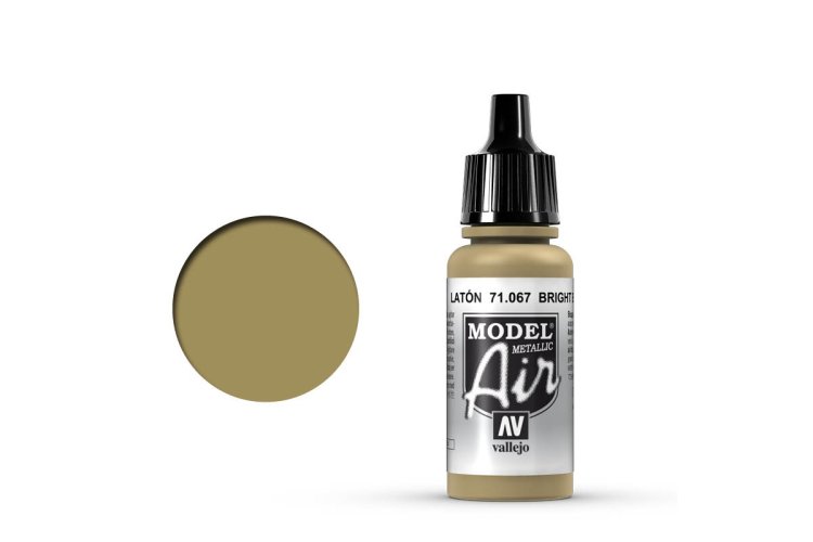 Vallejo 71067 Model Air Bright Brass - Metallic - Acryl - Val71067 xs - VAL71067-XS