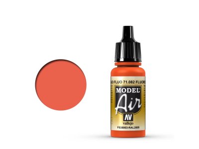 Vallejo 71082 Model Air Fluorescent Red - Acryl - Val71082 xs - VAL71082-XS