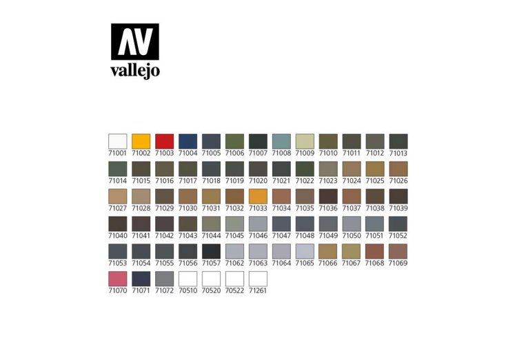 Vallejo 71170 Basic Model Air Color - 72x17ml Acryl - Case Set - Val71170 1 vallejo basic model air color case colors 71170 - VAL71170