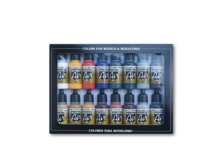 Vallejo 71178 Basic Colors - Model Air - Acryl Set - Val71178 xs - VAL71178-XS