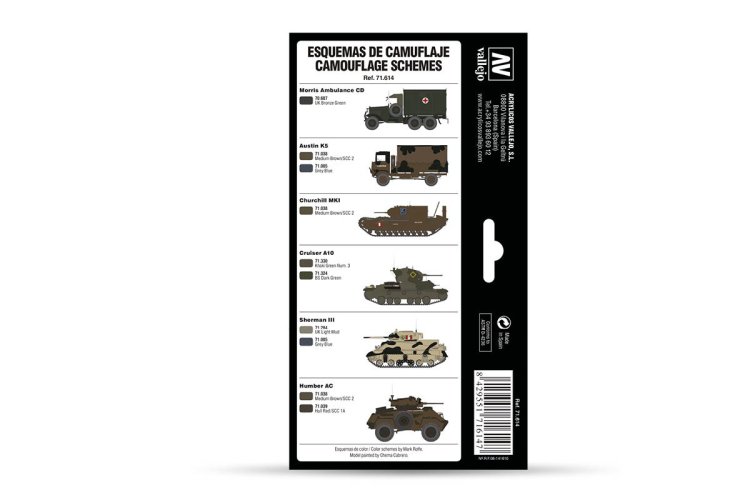 Vallejo 71614 WWII British Colors UK/BEF/Europe 1939-1945 - Acryl Set - Val71614 xs 2 - VAL71614-XS