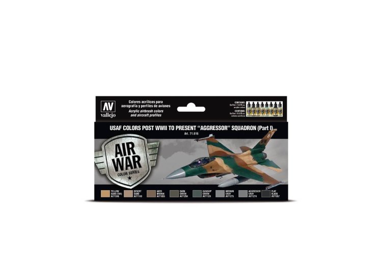 Vallejo 71616 USAF colors post WWII to present &ldquo;Aggressor&rdquo; Squadron (Part I) - Acryl Set - Val71616 xs 1 - VAL71616-XS