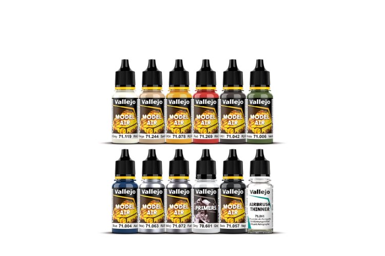 Vallejo 71647 Model Air - Starter Set Kleurenset met 1 Exclusieve Miniatuur - Acryl Set 12x18 ml - Val71647 5 - VAL71647
