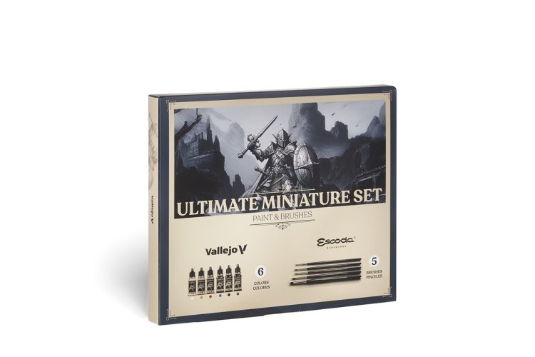 Vallejo 72206 Game Color - Ultimate Miniature Set - Paint and 5 Brushes - Acrylic Set 6x18ml - Val72206 1 - VAL72206