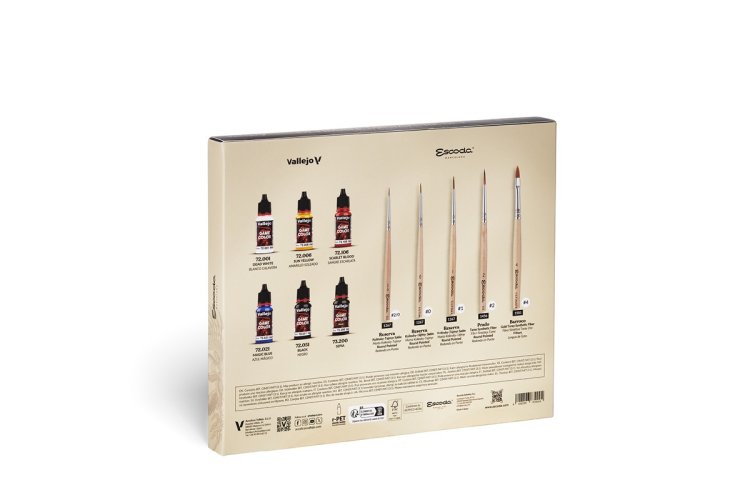 Vallejo 72206 Game Color - Ultimate Miniature Set - Paint and 5 Brushes - Acrylic Set 6x18ml - Val72206 2 - VAL72206