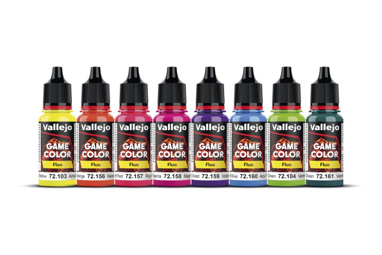 Vallejo 72214 Game Color &ndash; Fluorescent Color Set &ndash; Acrylic Set 8x18ml - Val72214 xs 3 - VAL72214-XS