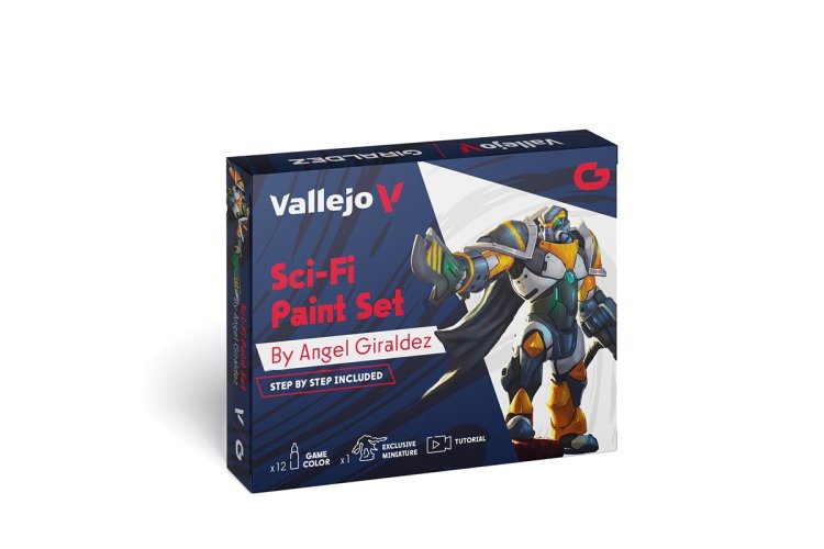 Vallejo 72313 Sci-Fi Paint Set by Angel Giraldez - Acryl Set - Val72313 1 - VAL72313-XS
