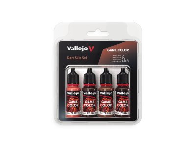 Vallejo 72387 Game Color &ndash; Dark Skin Color Set &ndash; Acrylic Set 4x18ml - Val72387 xs 1 - VAL72387-XS