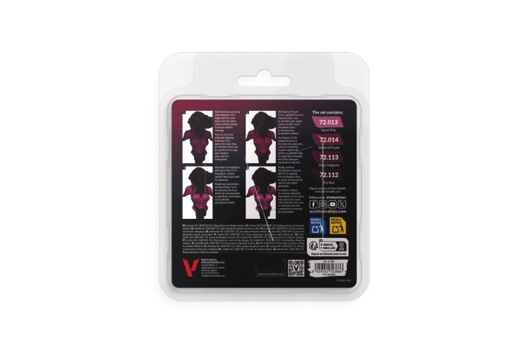 Vallejo 72388 Game Color &ndash; Magenta Color Set &ndash; Acrylic Set 4x18ml - Val72388 xs 2 - VAL72388-XS