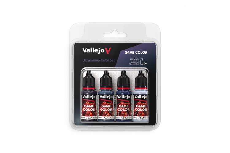 Vallejo 72389 Game Color &ndash; Ultramarine Color Set &ndash; Acrylic Set 4x18ml - Val72389 xs 1 - VAL72389-XS