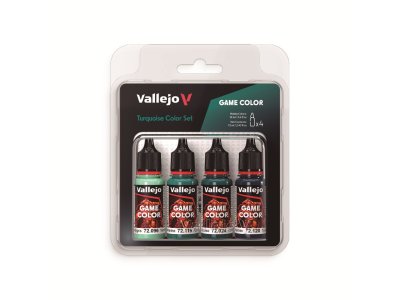 Vallejo 72390 Game Color &ndash; Turquoise Color Set &ndash; Acrylic Set 4x18ml - Val72390 xs 1 - VAL72390-XS