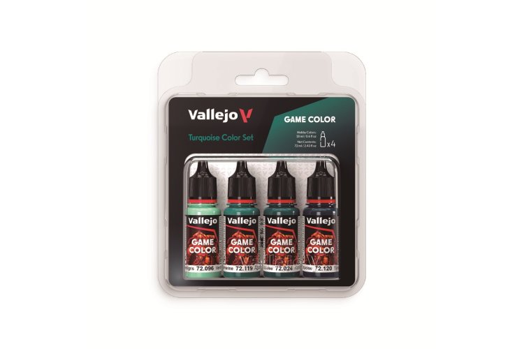 Vallejo 72390 Game Color &ndash; Turquoise Color Set &ndash; Acrylic Set 4x18ml - Val72390 xs 1 - VAL72390-XS