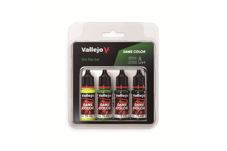 Vallejo 72391 Game Color &ndash; Orc Skin Color Set &ndash; Acrylic Set 4x18ml - Val72391 xs 1 - VAL72391-XS