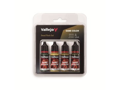 Vallejo 72392 Game Color &ndash; Dead Skin Tones Color Set &ndash; Acrylic Set 4x18ml - Val72392 xs 1 - VAL72392-XS