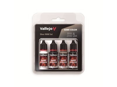 Vallejo 72394 Game Color &ndash; Silver NMM Color Set &ndash; Acrylic Set 4x18ml - Val72394 xs 1 - VAL72394-XS
