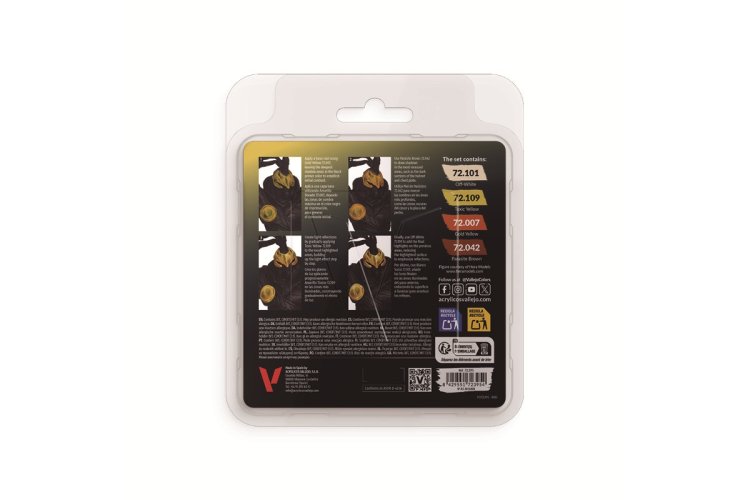 Vallejo 72395 Game Color &ndash; Gold NMM Color Set &ndash; Acrylic Set 4x18ml - Val72395 xs 2 - VAL72395-XS