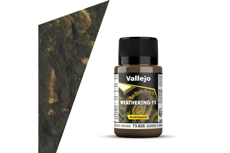 Vallejo 73826 Mud and Grass Effect - Environment - Weathering FX - 40ml - Val73826 xd 1 - VAL73826-XD