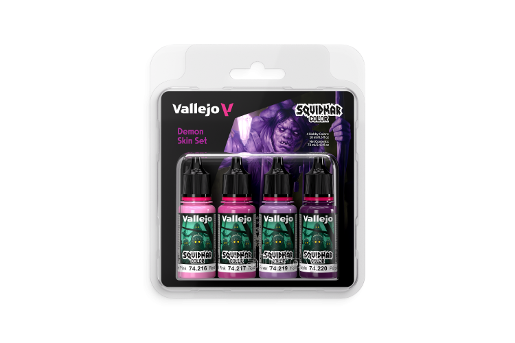 Vallejo 74308 Squidmar Color - Demonenhuid Kleurenset - Acryl Set 4x20 ml - Val74308 xs 1 - VAL74308-XS