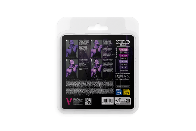 Vallejo 74308 Squidmar Color - Demonenhuid Kleurenset - Acryl Set 4x20 ml - Val74308 xs 2 - VAL74308-XS
