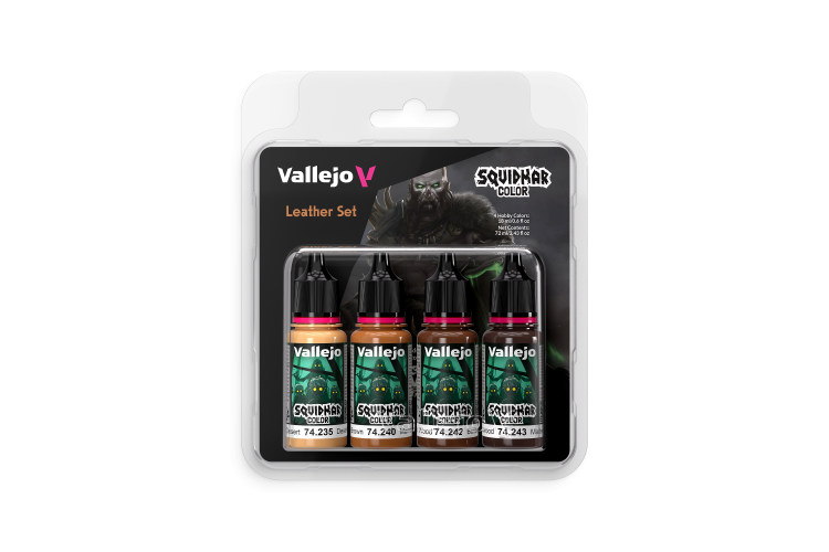 Vallejo 74309 Squidmar Color - Leer Kleurenset - Acryl Set 4x20 ml - Val74309 xs 1 - VAL74309-XS