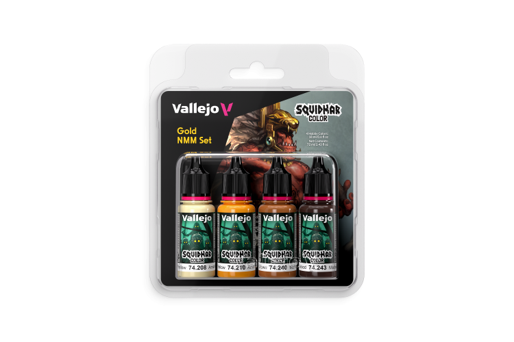 Vallejo 74310 Squidmar Color - Goud NMM Kleurenset - Acryl Set 4x20 ml - Val74310 xs 1 - VAL74310-XS