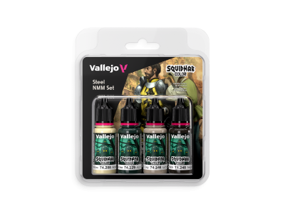 Vallejo 74311 Squidmar Color - Staal NMM Kleurenset - Acryl Set 4x20 ml - Val74311 xs 1 - VAL74311-XS