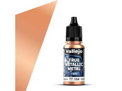 Vallejo 77104 True Metallic Metal - Light - Oud Koper - Acryl - 18ml - Val77104 xs 1x - VAL77104-XS