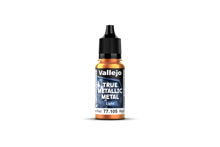 Vallejo 77105 True Metallic Metal - Light - Forged Red - Acrylic - 18ml - Val77105 xs 1 - VAL77105-XS