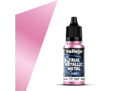 Vallejo 77107 True Metallic Metal - Light - Crimson Magenta - Acrylic - 18ml - Val77107 xs 1x - VAL77107-XS